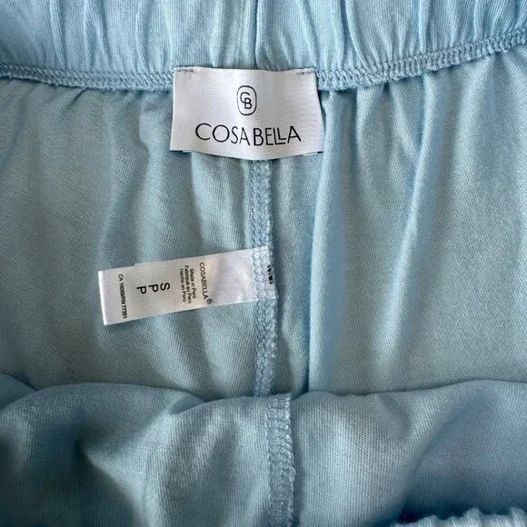 COSABELLA Bella Pajama Set Womens S 4-6 Blue Long Sleeve Top & Shorts PJs Women - Picture 12 of 13